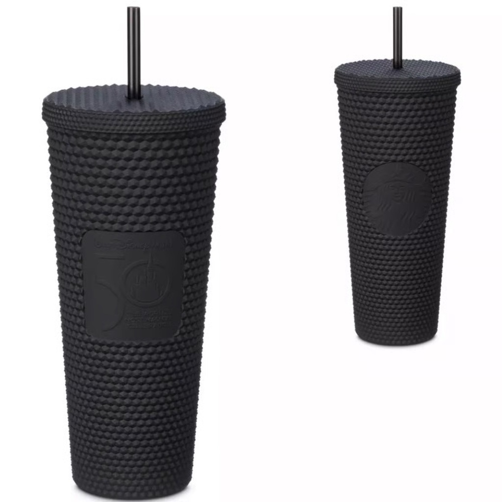 New NIB Black Starbucks Walt Disney World 50th Anniversary 24 oz Tumbler